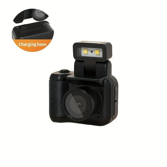 EcoNest Small DVR Camera Long Battery Life Flip Flashlight 1.44 Inch Color Screen Small Video Recorder