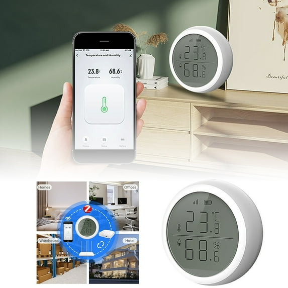 EcoNest Smart Home Indoor Temperature And Humidity Sensor Wireless ...