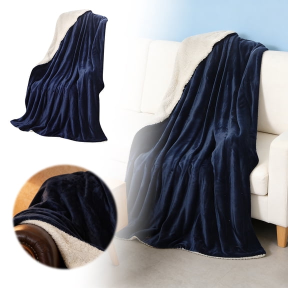EcoNest Soft Double Layer Flannel Blanket Faux Lambswool Fleece Throw For Cozy Warmth All Season Comfort