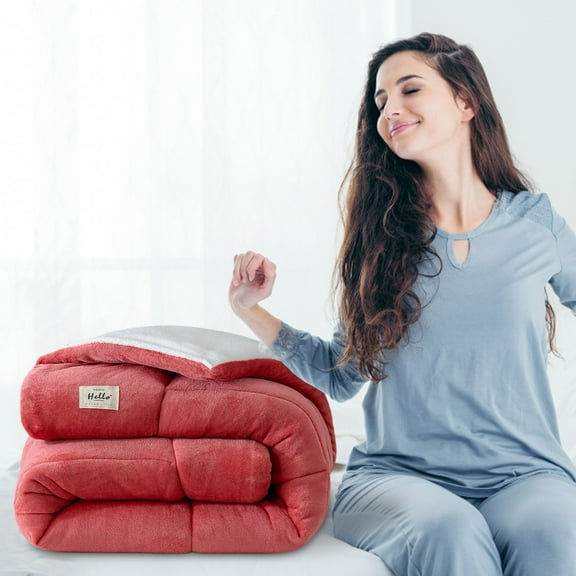 EcoNest Soft Faux Lambswool Throw Blanket For Bed Couch All Season Comfort Lightweight Cozy Warm Decorative Bedding