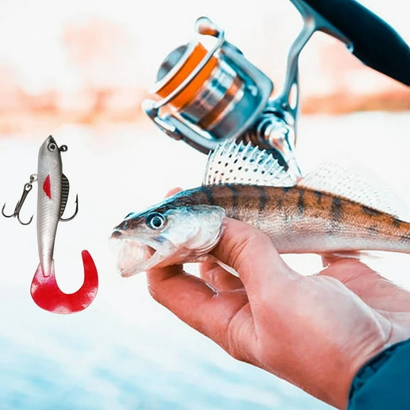 EcoNest Soft Plastic Lifelike Kit Rigged Fishing For Freshwater & Saltwater Tail Swim For Trout Fishing For Men