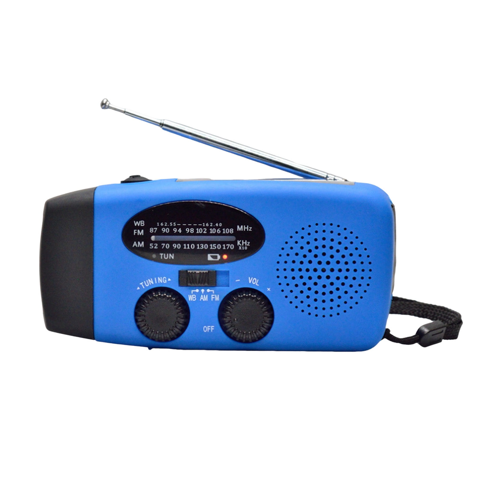 Radio Solaire Portable - 1200mAh AM-FM - Charge Solaire Et Manivelle - Noir - TV Son Photo