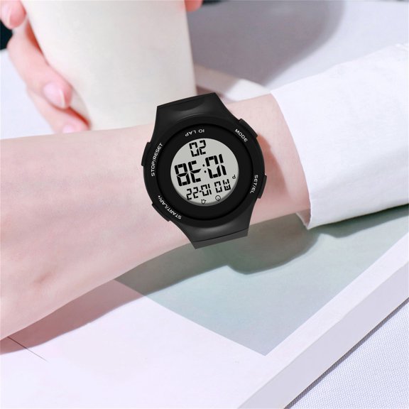 EcoNest Sports Digital Watch, Waterproof-, Suitable For Both Men And Women, Outdoor LED Electric Watch With Luminous Alarm Clock And Stopwatch.
