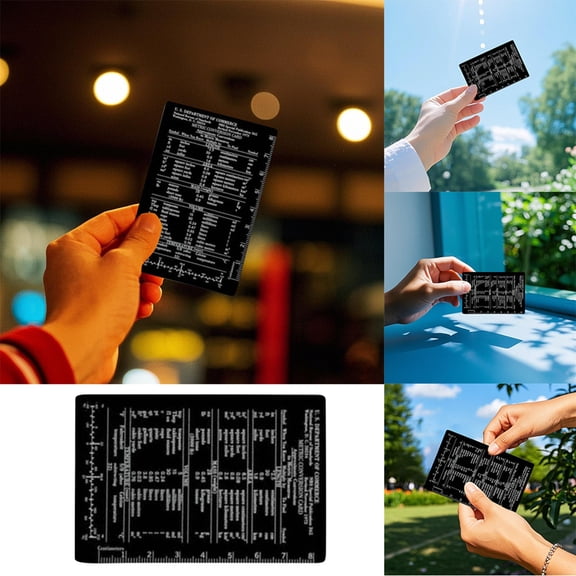 EcoNest Stainless Steel Material Metric Conversion Card Easy To Achieve Accurate Conversion Tool For Durable And