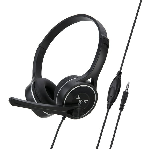 EcoNest Stereo PC Headset, 3.5mm Connection, In-Line Control For Volume, Adjustable Mic Boom- For Pc, Mac- & Tablets, For Classroom, Home Or Office