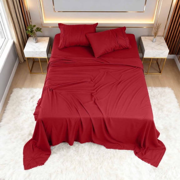 EcoNest Stylish And Soft 4 Piece Bedding Set For Cozy Bedroom Made From Durable Polyester Fiber