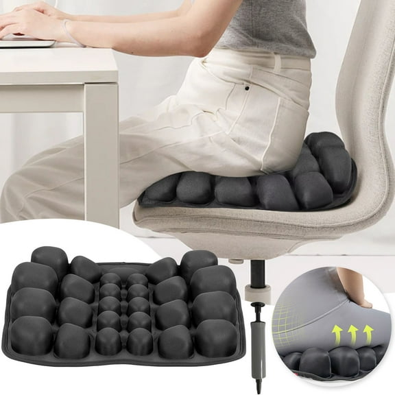 EcoNest Travel Cushion Airplane Seat Cushion For Long Flights Portable Inflatable 3D Air Cell Butt Shaping Cushions Slip Design For Airplane Car Wheelchair Tailbone