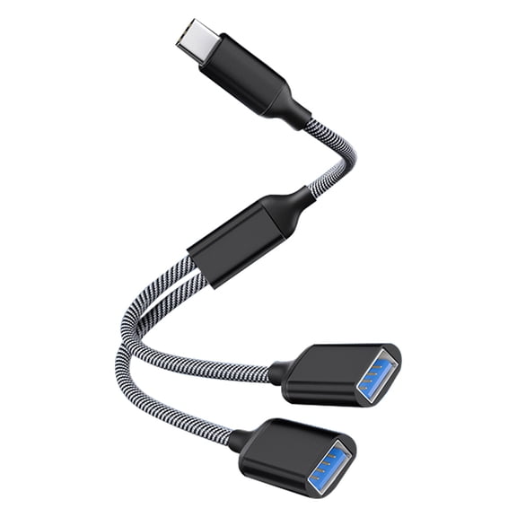 EcoNest Type C To USB Adapter Port Splitter For Charging & Data Transfer Compact Hub For USB Flash Drives & Devices