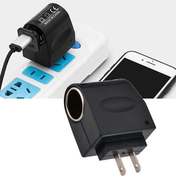 EcoNest Universal AC To Automotive Socket Adapter US Gauge Plug