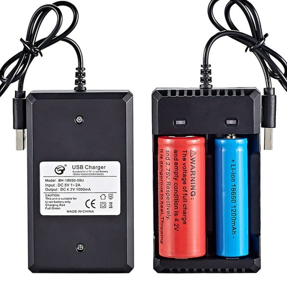 EcoNest Universal Two Batteries 26650 Battery Rechargeable Charger 18650 Slots for 18650 charger 18650