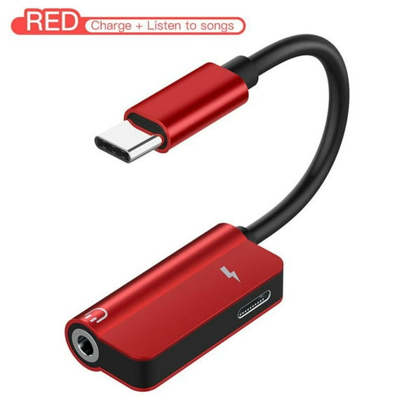 EcoNest Usb Type C To 3.5mm Jack Type C Audio Splitter Headphone Cable Earphone Aux 3.5 Adapter Charger Usb-C