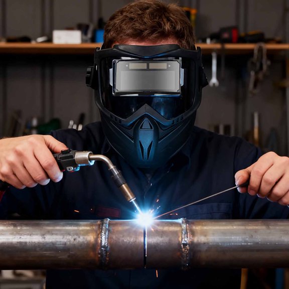 EcoNest Welding Auto Darkening – Full Face Welding Arc Shield | Glare Large View Heat Insulating Eye Gear For – IR