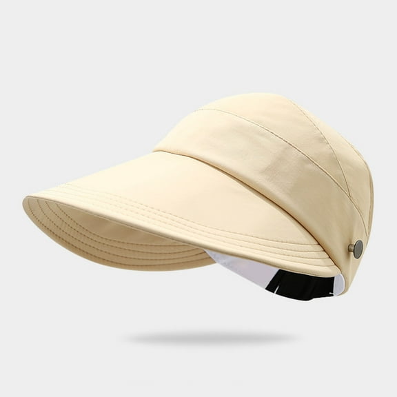 EcoNest Wide Brim Visor For Women Empty Top Wide Brim Adjustable Sun Visors For Women Summer Sun Beach Hats