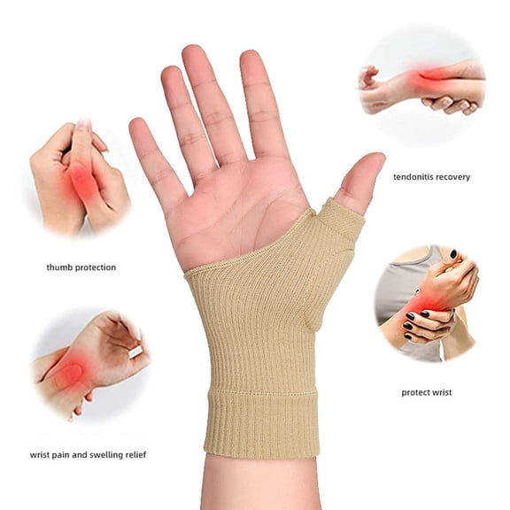 EcoNest Wrist Guard Hand Guard For Men And Women Joint Sprain Elastic Wrist Strap Warm And Cold Fitness Half Finger Glove
