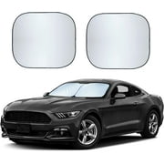 EcoNour 2-Piece Car Windshield Sun Shade | Sun Blocker for Car Windshield Reflects Heat and UV Rays | Foldable Automotive Interior Accessories for Sun Protection | Medium (28 x 31 inches)
