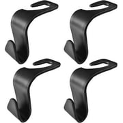 EcoNour Car Headrest Hook (4 Pack) | Handy Car Hooks for Purses and Bags that Prevent Things from Sliding Around | Interior Car Organization Accessories