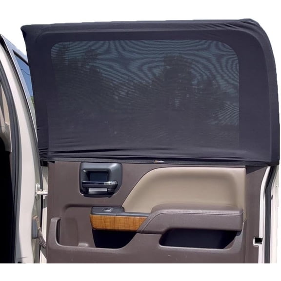 EcoNour Car Rear Window Screens (2 Pack) | Stretchable Breathable Car Side Window Sun Shades | UV Sun Protection & Privacy Blackout | Easy Fit Window Cover | XXL 48" x 26"