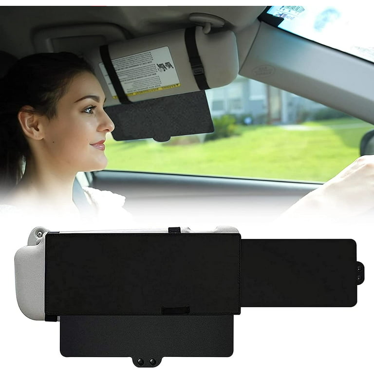 EcoNour Car Sun Visor Extender, One Pull Down Sunshade and One Side Shade  Sun Block Piece for Protection from Sun Glare, UV Rays, Snow Blindness