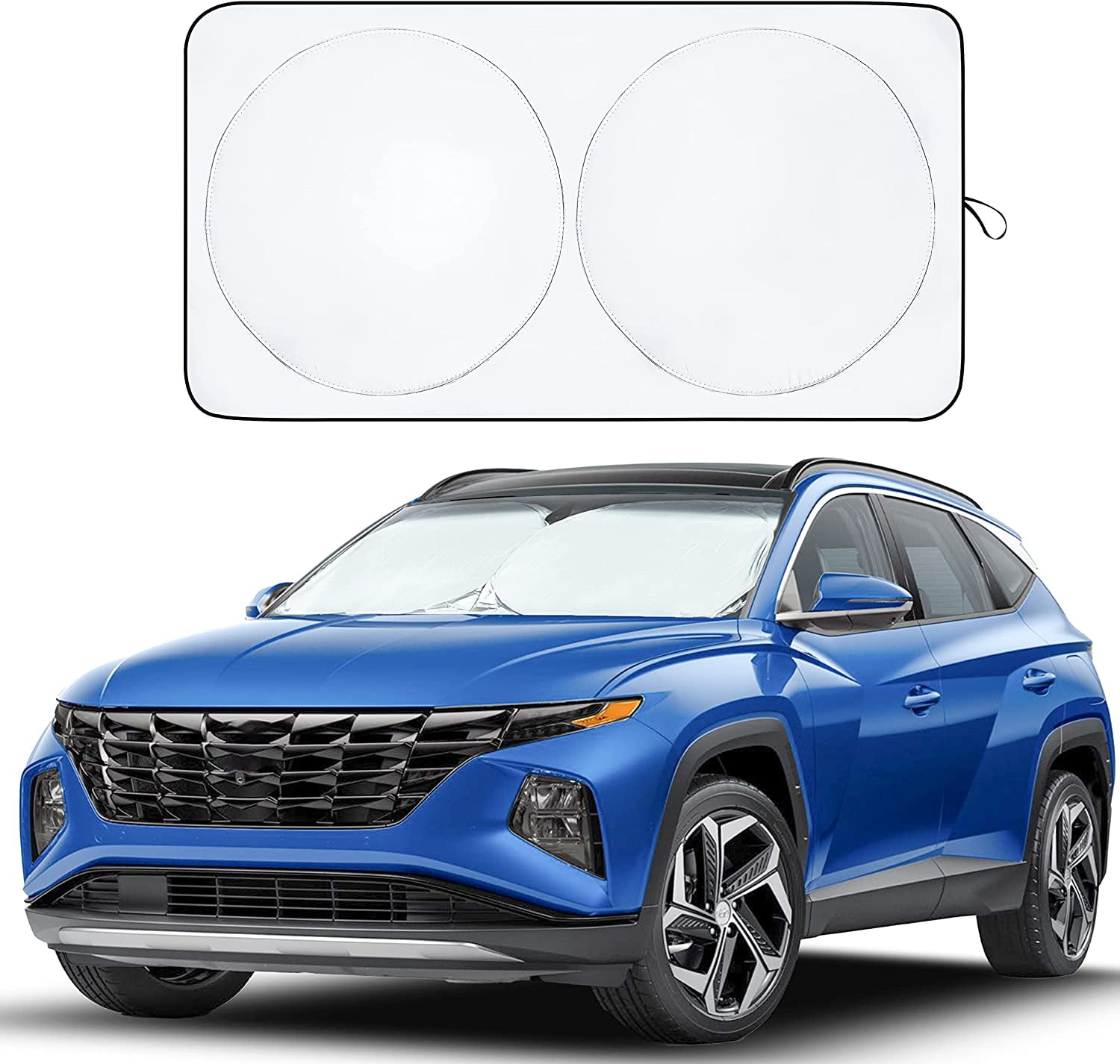 EcoNour Car Windshield Sunshade with Storage Pouch (64" x 34