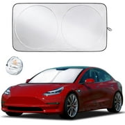 EcoNour Foldable Windshield Sun Shade for Tesla Model 3/Y 2016-2025 - Upgraded Sun Shield
