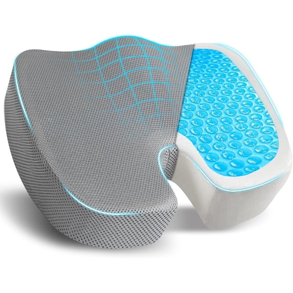 EcoNour Wheelchair Cushion with Anti-Glare Visor – PU + Polycarbonate Sunshade, 12.2 x 5.12 in, 360° Rotating, Comfortable Support for Wheelchairs, Mobility Chairs