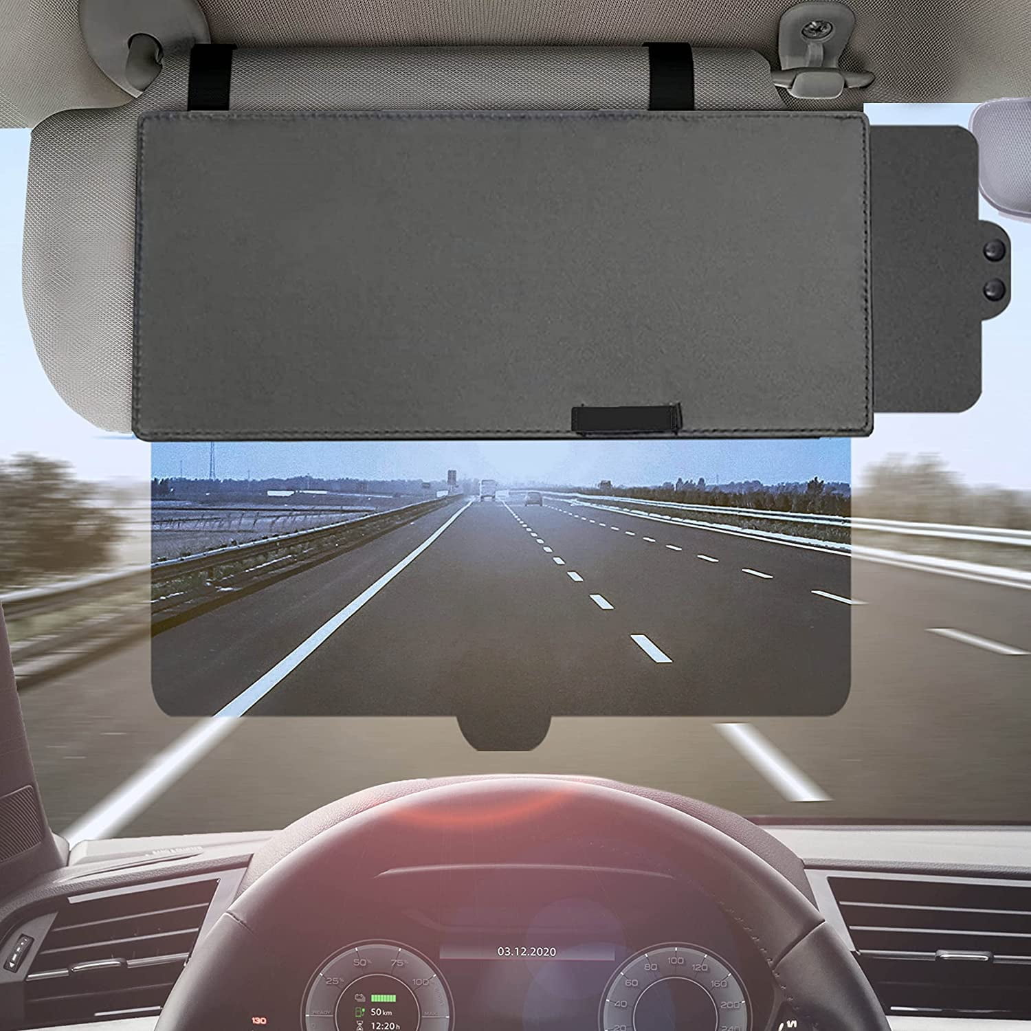 EcoNour Polarized Sun Visor Extender for Car AntiGlare Car Visor