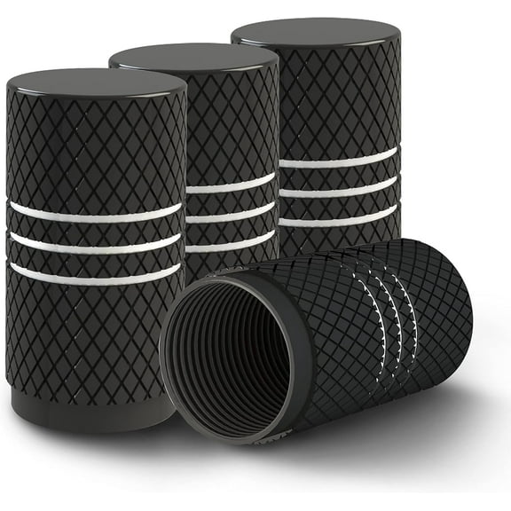 EcoNour Tire Valve Stem Caps (4 Pack) | Dustproof Tire Air Cap with Air-Tight Seal | Tire Pressure | Wheel & Tire Accessories & Parts with Ergonomic Design | Universal Valve Cap for Cars, and Trucks