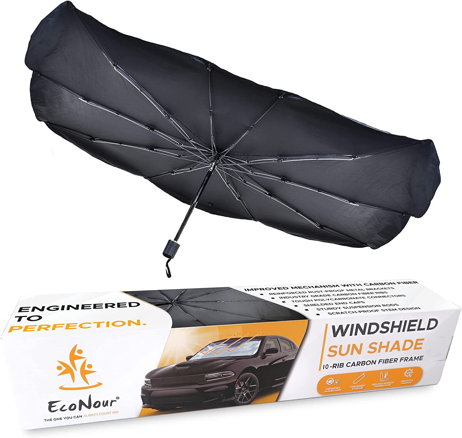 Foldable Car Windshield Sun Shade, Auto Sun Visor for UV Rays and