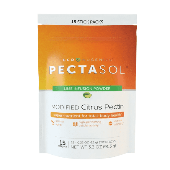 EcoNugenics PectaSol Modified Citrus Pectin 15 Lime Stick Packs 2.7 oz