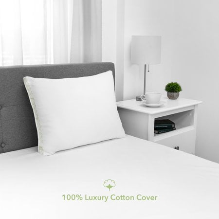 EcoPEDIC Firm Density Standard Bed Pillow with Cotton Cover
