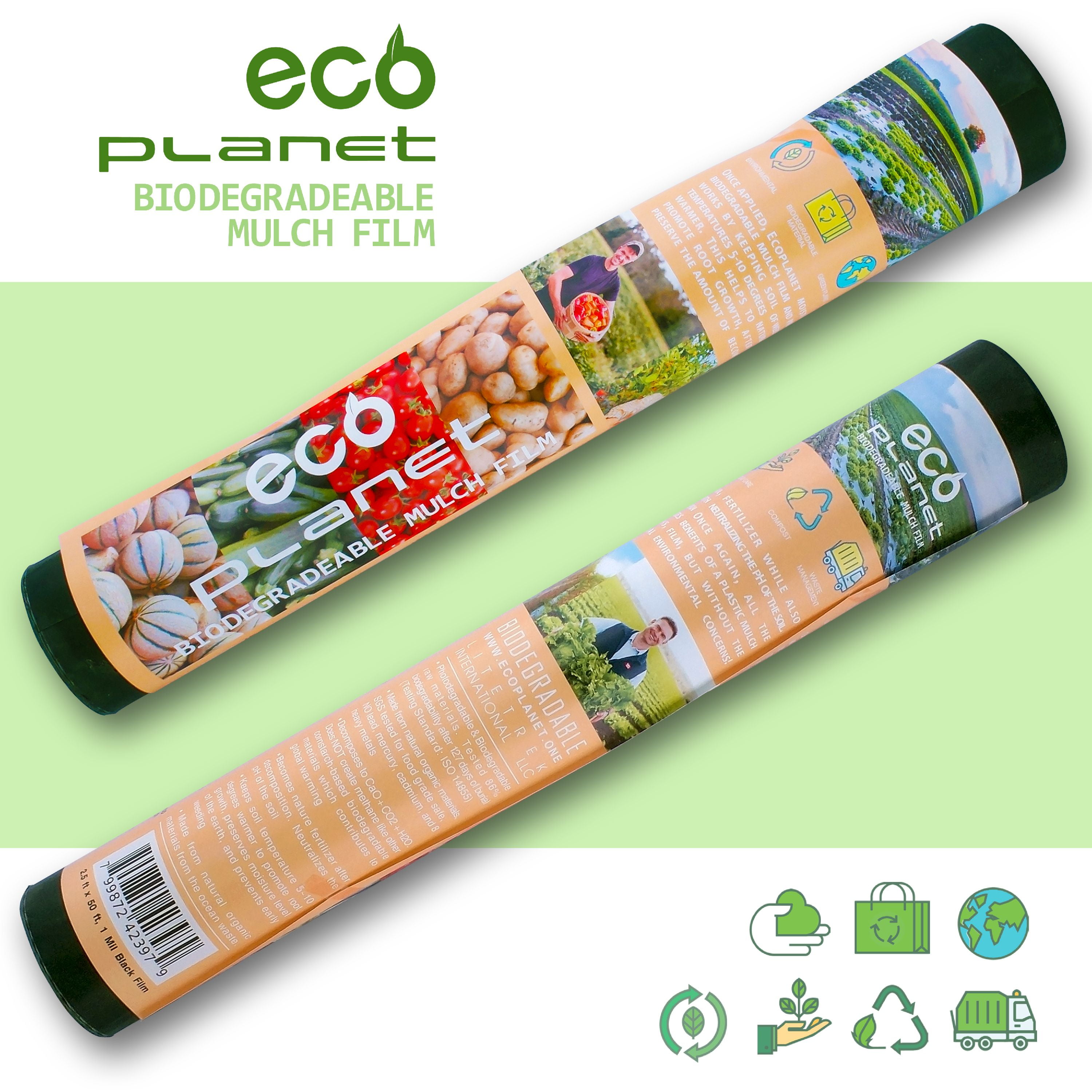 Agricultural Plasticulture Black Plastic Mulch Film Gardening