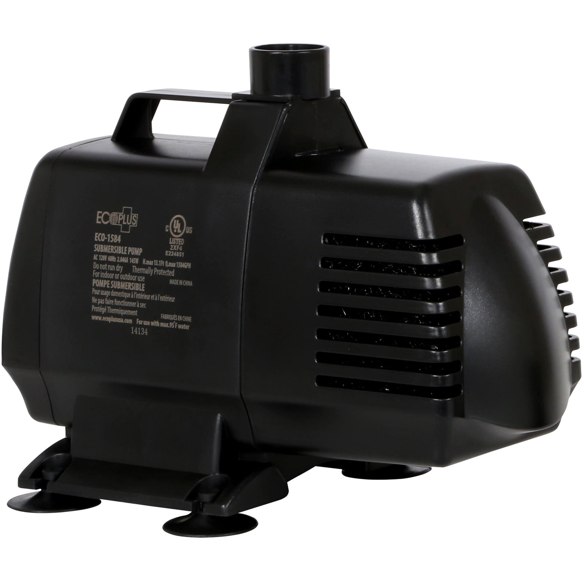EcoPlus Eco 1584 Fixed Flow Submersible/Inline Water Pump 1638 GPH