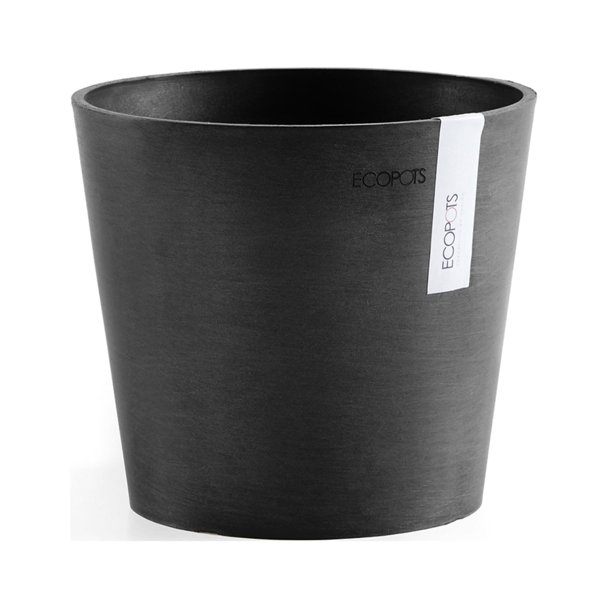 Dark Grey 7-Inch Recycled Plastic Indoor/Outdoor Planter