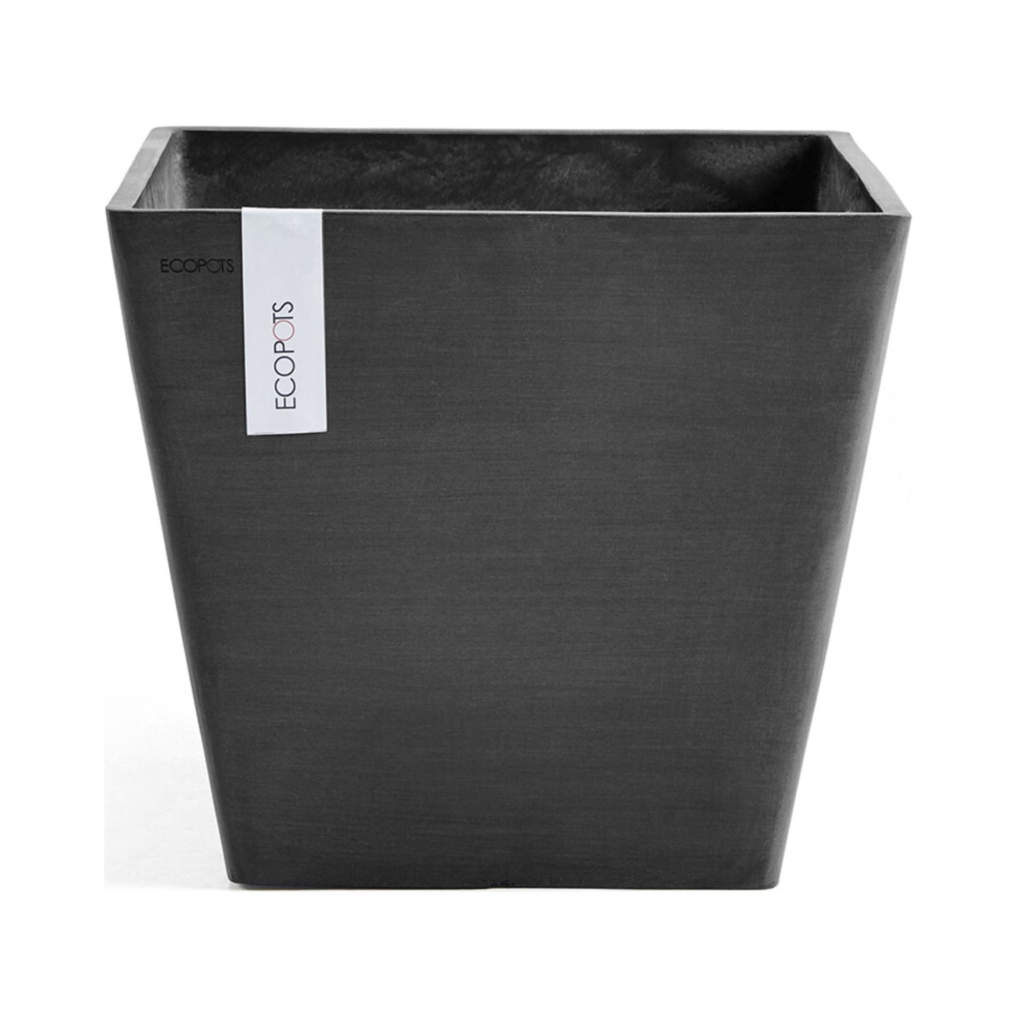 EcoPots Rotterdam Durable Indoor/Outdoor Modern Square Recycled Plastic