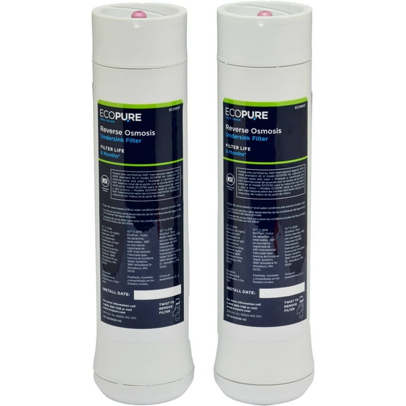 EcoPure ECOROF Reverse Osmosis Under Sink Replacement Water Filter Set