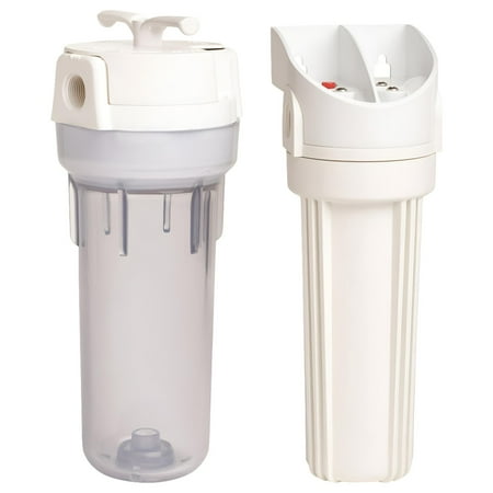 EcoPure EPW2P Pleated Whole Home Replacement Water Filter-Universal Fits Most Major Brand Systems (2 Pack), White/Blue