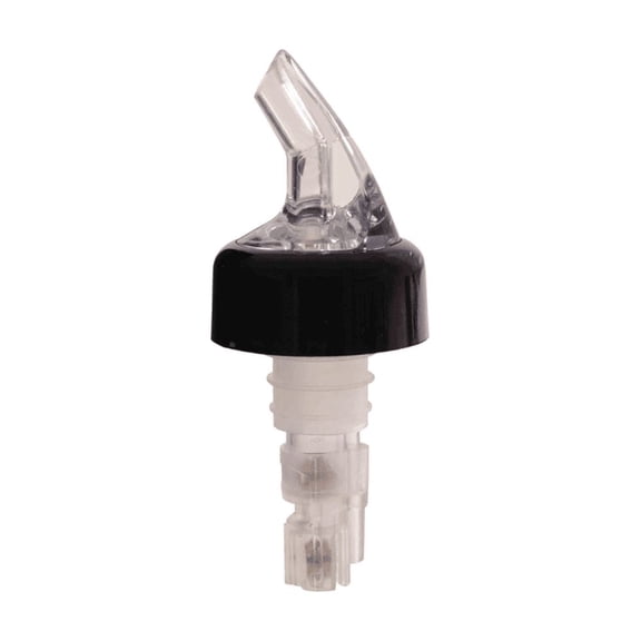 EcoQuality 1.25oz Clear Measured Liquor Pourer With Collar - Portion Control Bottle Pour Sprout - For Bars, Lounges, and Restaurants (4)