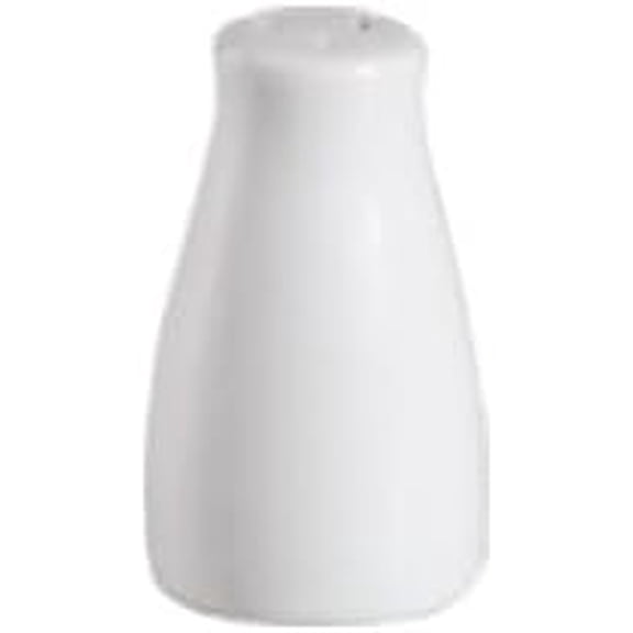 EcoQuality 1.37 Inch Bone White Porcelain Salt Shaker - Tabletop Seasoning Bottle and Spice Shaker for Eggs, Meats, and Soups - For Restaurants, Diners, Cafes, Catering, Buffet, and Dining (36-Pack)