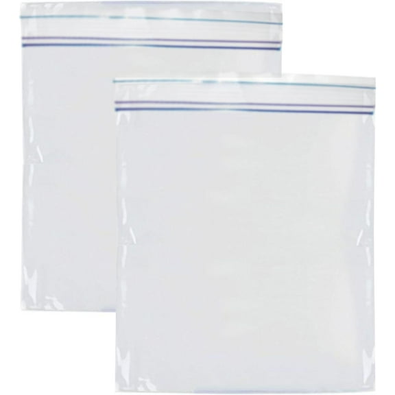 EcoQuality 1 Quart 32oz Size Food Storage BPA Free Resealable Clear Plastic Bags 7 x 9 Inch for Fruits Snacks Meat Meal Prep Leakproof Freezer Safe (200)