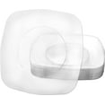 thumbnail image 1 of EcoQuality 10.25 Inch Clear Dinner Plate – Elegant Disposable Plastic Dinner Plate for Weddings, Parties, Catering, and Buffets – Durable & Reusable Tableware Food-Safe BPA-Free Design (90), 1 of 1