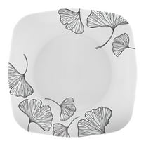 EcoQuality 10.25" inch Disposable Square Retro Black Plastic Serving Plates, China Like Party Plates, Heavy Duty Dinner Serving Plate, Platter, Weddings, Baby Showers, Catering, Non Toxic (10)