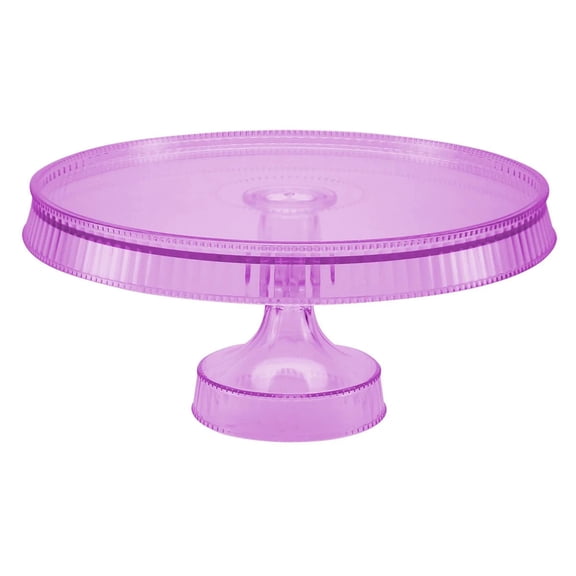 EcoQuality 10.5" Purple Cake Stand - Durable Elegant Dessert Stand - Cake Plate for Serving Desserts, Appetizers, Cupcakes, Display Server Tray for Birthday, Wedding, Christmas, Kitchen Party (1)