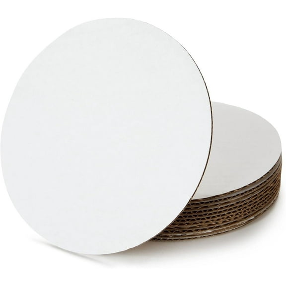 EcoQuality 10 Inch Round Cake Boards - Food-Grade White Cardboard Cake Rounds for Baking, Disposable Cake Plates, Durable Pastry Base, Sturdy Cake Circles for Weddings, Birthdays, and Parties (250)