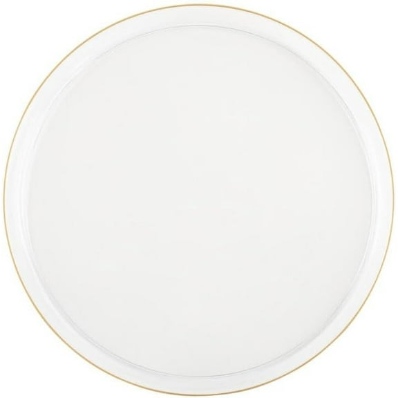 EcoQuality 10 inch Dinner Plates with Gold Rim – Disposable, Elegant, Disposable, Versatile Plates for Everyday Use, and Special Occasions – Stylish Tableware (10)