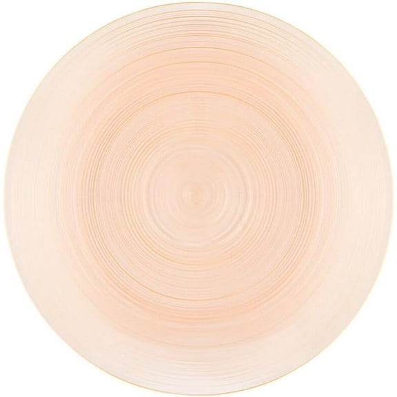 EcoQuality 10" inch Round Translucent Peach Blue Plastic Plates Crystal Like Design, China Like Party Plates, Heavy Duty Large Disposable Dinner Charger Salad Plate Weddings,Serveware,Tableware (100)