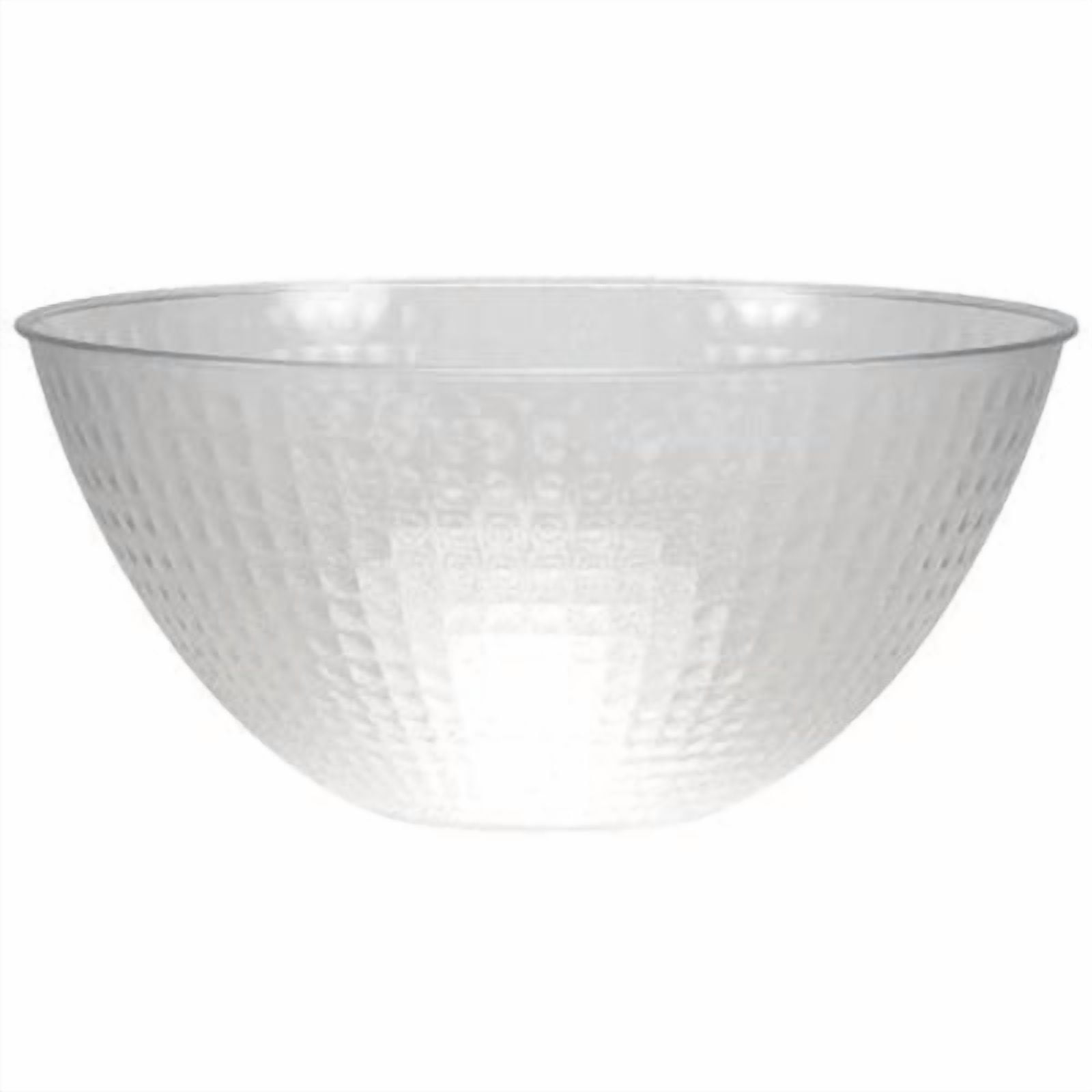 EcoQuality 100oz Pixel Clear Bowl - Disposable Plastic Soup Bowls, Heavy Duty Plastic Salad Bowls, Dessert Bowl for Baby Showers, Weddings, Birthday Party (6)