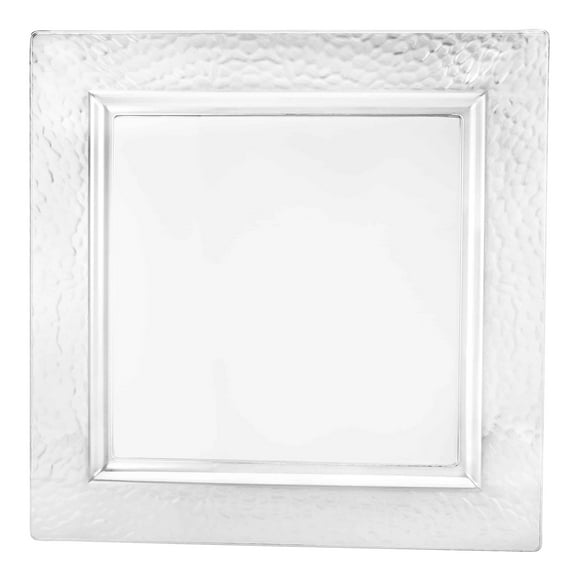 EcoQuality 12" Clear Square Tray Serveware – Disposable, Durable, and Elegant, Disposable Party Plates for Birthdays, BBQs, Picnics & Events (2)