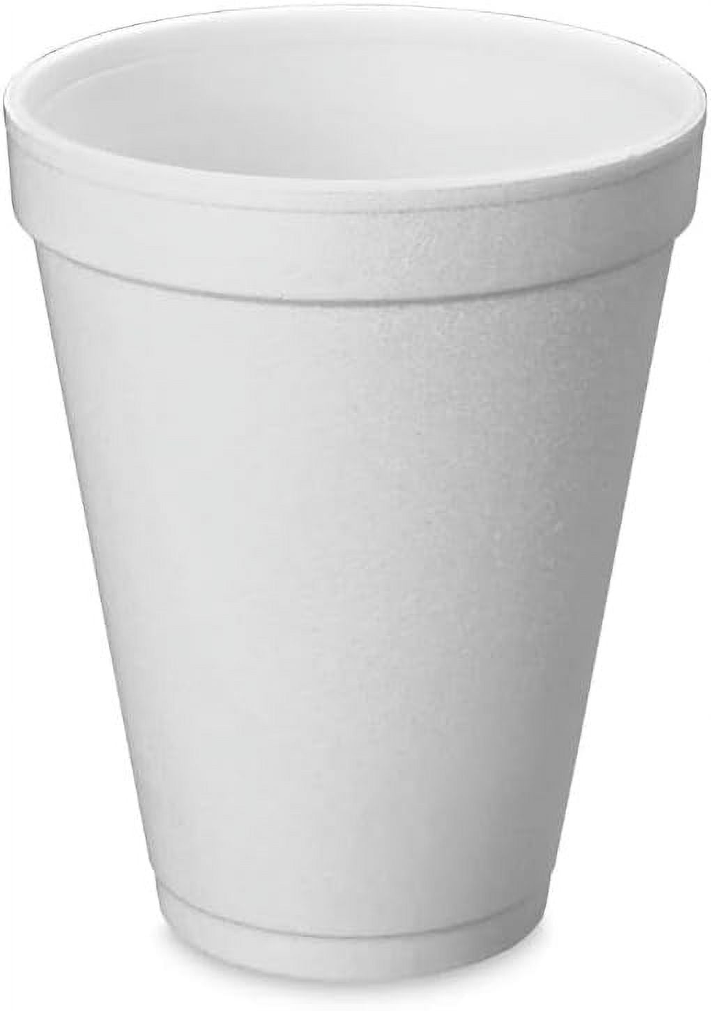 12OZ SQUAT FOAM CUP 12J16 1/1000, Drinking Cup Single Use Disposable for Drinks Coffee Tea Juice Soda Espresso Latte Cooler Water Cups Qty 1000