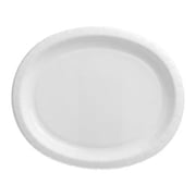 EcoQuality 12"x10" Oval White Paper Plates   Disposable Plate for Appetizers, Salads, Desserts, Parties, Catering, Weddings, Buffets, Everyday Use, Tableware for Events 14