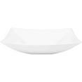 thumbnail image 1 of EcoQuality 128 oz Pearl White Rectangle Plate – Elegant Disposable & Reusable Plastic Plate for Appetizers, Desserts & Snacks – Sturdy, Tableware for Weddings, Parties, Catering & Events (25), 1 of 2